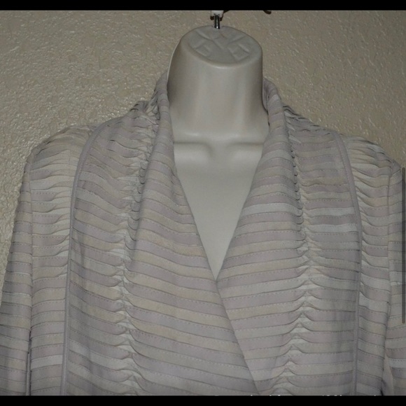 My tribe beige suede and leather jacket. moto. Asymmetrical - Picture 3 of 5